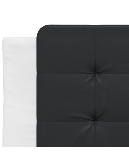 Giroletto con Luci LED Bianco e Nero 90x200 cm in Similpelle