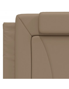 Giroletto con Luci LED Cappuccino 100x200 cm in Similpelle