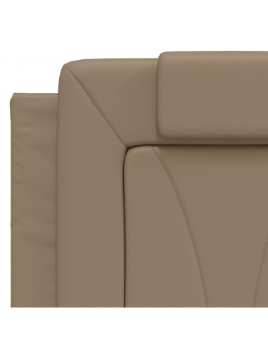 Giroletto con Luci LED Cappuccino 140x190 cm in Similpelle