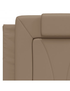 Giroletto con Luci LED Cappuccino 140x200 cm in Similpelle