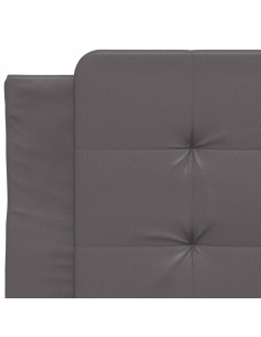 Giroletto con Luci LED Grigio 100x200 cm in Similpelle