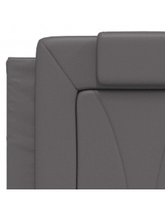 Giroletto con Luci LED Grigio 120x200 cm in Similpelle