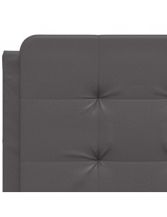 Giroletto con Luci LED Grigio 120x200 cm in Similpelle