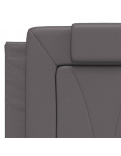 Giroletto con Luci LED Grigio 140x200 cm in Similpelle