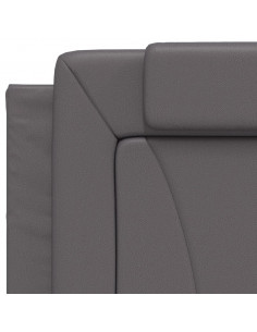 Giroletto con Luci LED Grigio 80x200 cm in Similpelle