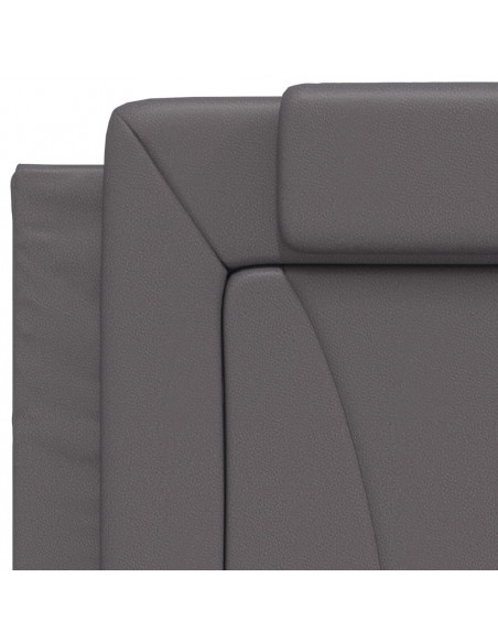 Giroletto con Luci LED Grigio 80x200 cm in Similpelle