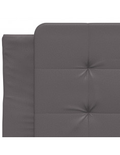 Giroletto con Luci LED Grigio 90x200 cm in Similpelle