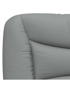 Giroletto con Luci LED Grigio Chiaro 120x200 cm in Tessuto