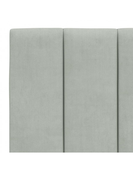 Giroletto con Luci LED Grigio Chiaro 120x200 cm in Velluto