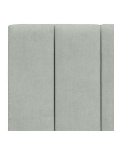 Giroletto con Luci LED Grigio Chiaro 140x200 cm in Velluto