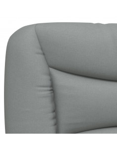 Giroletto con Luci LED Grigio Chiaro 160x200 cm in Tessuto