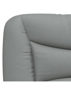 Giroletto con Luci LED Grigio Chiaro 180x200 cm in Tessuto