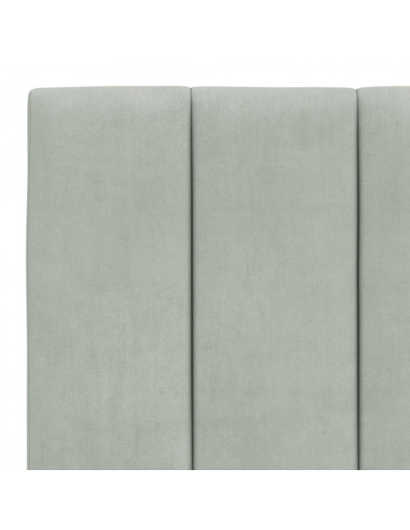 Giroletto con Luci LED Grigio Chiaro 180x200 cm in Velluto
