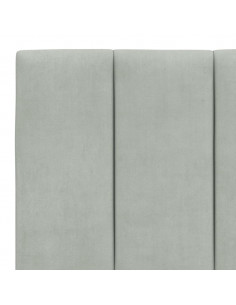 Giroletto con Luci LED Grigio Chiaro 200x200 cm in Velluto