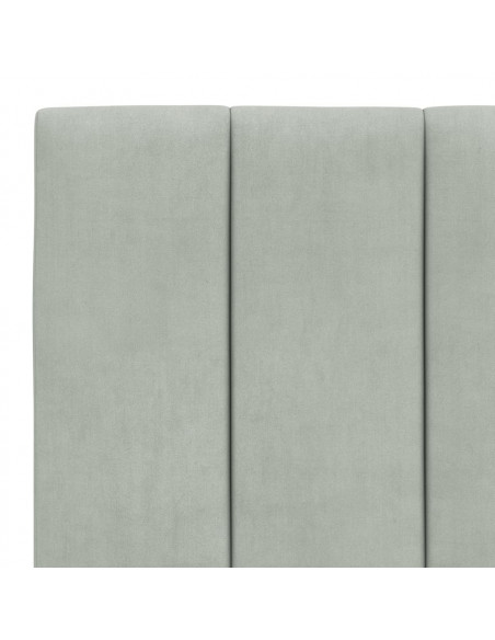 Giroletto con Luci LED Grigio Chiaro 90x190 cm in Velluto