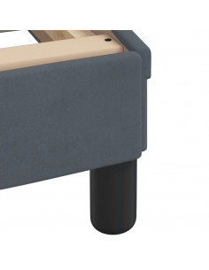 Giroletto con Luci LED Grigio Scuro 180x200 cm in Velluto