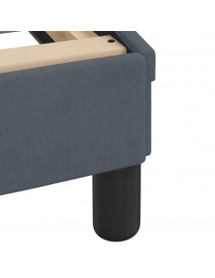 Giroletto con Luci LED Grigio Scuro 90x200 cm in Velluto