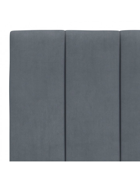 Giroletto con Luci LED Grigio Scuro 90x200 cm in Velluto