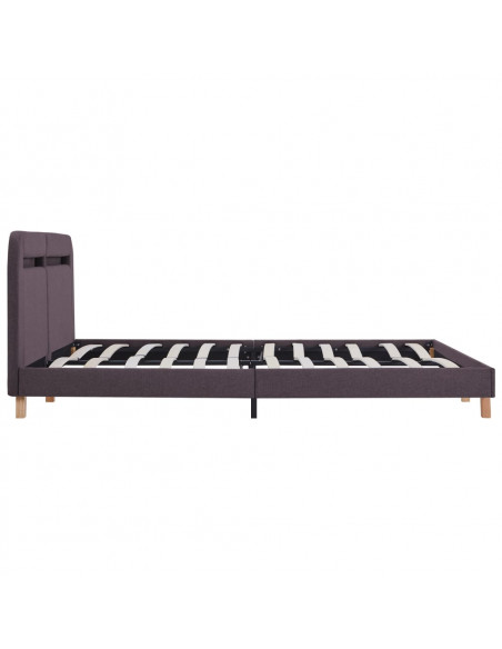 Giroletto con Luci LED in Tessuto Grigio Talpa 180x200 cm