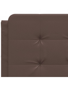 Giroletto con Luci LED Marrone 140x190 cm in Similpelle