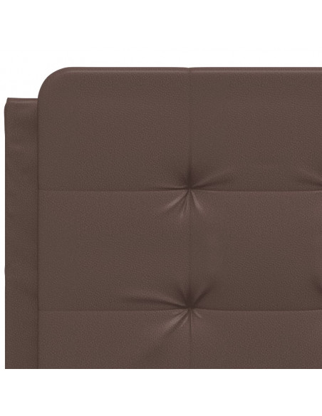 Giroletto con Luci LED Marrone 140x190 cm in Similpelle