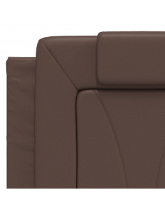 Giroletto con Luci LED Marrone 140x200 cm in Similpelle