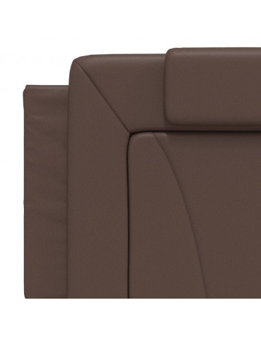 Giroletto con Luci LED Marrone 160x200 cm in Similpelle