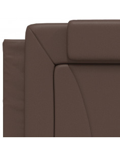 Giroletto con Luci LED Marrone 90x190 cm in Similpelle