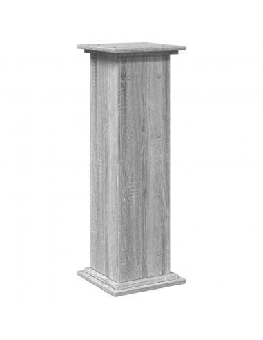 Espositore con Portaoggetti Grigio Sonoma 31x30x90cm Truciolato