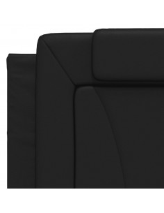 Giroletto con Luci LED Nero 100x200 cm in Similpelle