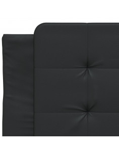 Giroletto con Luci LED Nero 100x200 cm in Similpelle