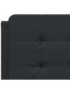 Giroletto con Luci LED Nero 120x200 cm in Similpelle