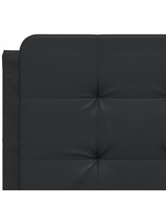 Giroletto con Luci LED Nero 140x200 cm in Similpelle