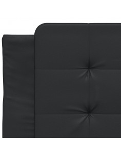 Giroletto con Luci LED Nero 90x190 cm in Similpelle