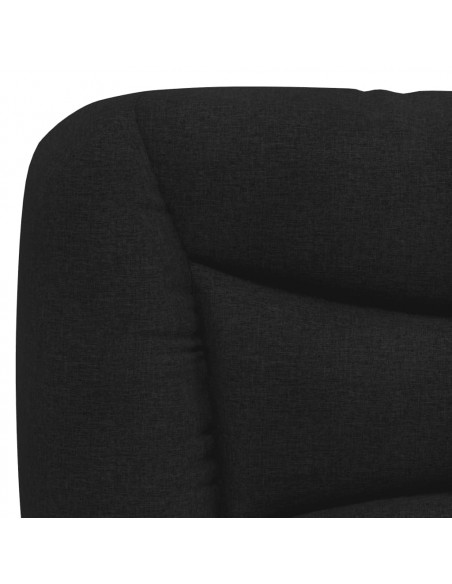 Giroletto con Luci LED Nero 90x200 cm in Tessuto