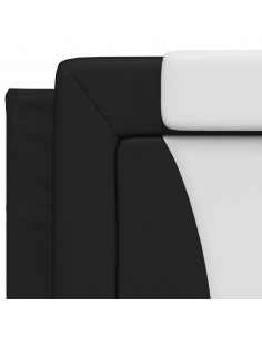 Giroletto con Luci LED Nero e Bianco 200x200 cm in Similpelle