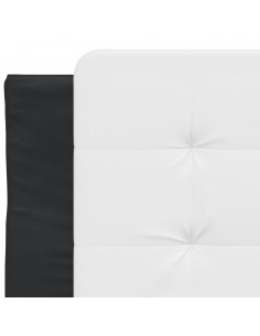 Giroletto con Luci LED Nero e Bianco 80x200 cm in Similpelle