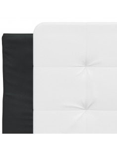 Giroletto con Luci LED Nero e Bianco 90x200 cm in Similpelle