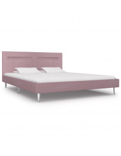 Giroletto con Luci LED Rosa in Tessuto 180x200 cm