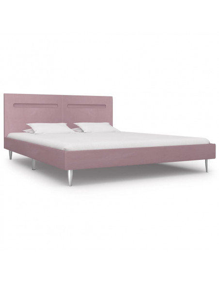Giroletto con Luci LED Rosa in Tessuto 180x200 cm