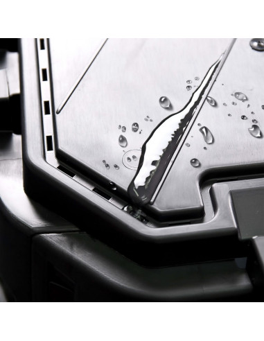 Compostiera da Giardino Nera 68,9x68,9x83,9 cm 360 L