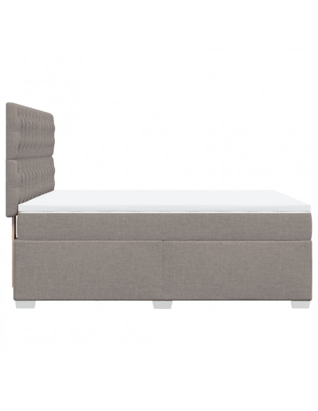 Giroletto a Molle con Materasso Tortora 160x200 cm in Tessuto