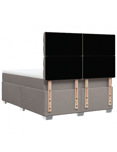 Giroletto a Molle con Materasso Tortora 160x200 cm in Tessuto