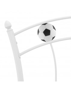 Giroletto con Motivo Calcio in Metallo Bianco 90x200 cm
