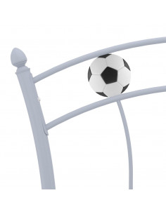 Giroletto con Motivo Calcio in Metallo Grigio 90x200 cm
