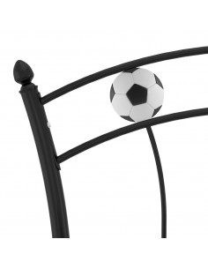 Giroletto con Motivo Calcio in Metallo Nero 90x200 cm
