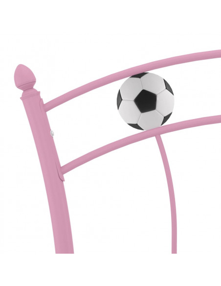 Giroletto con Motivo Calcio in Metallo Rosa 90x200 cm