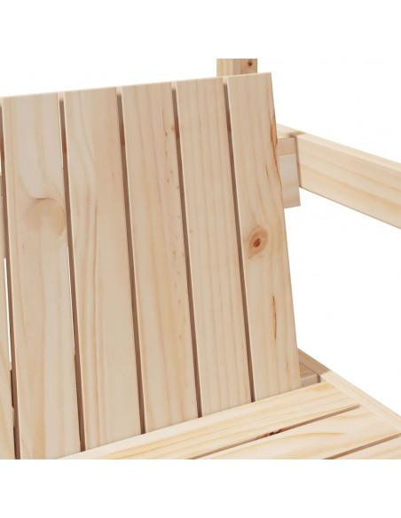 Giroletto con Panca e Tetto 80x200 cm in Legno Massello di Pino