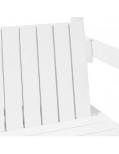 Giroletto con Panca e Tetto Bianco 100x200 cm in Legno di Pino