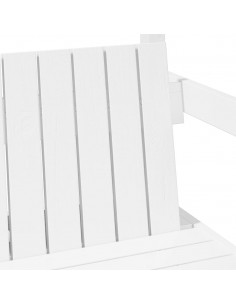 Giroletto con Panca e Tetto Bianco 80x200cm Legno Massello Pino